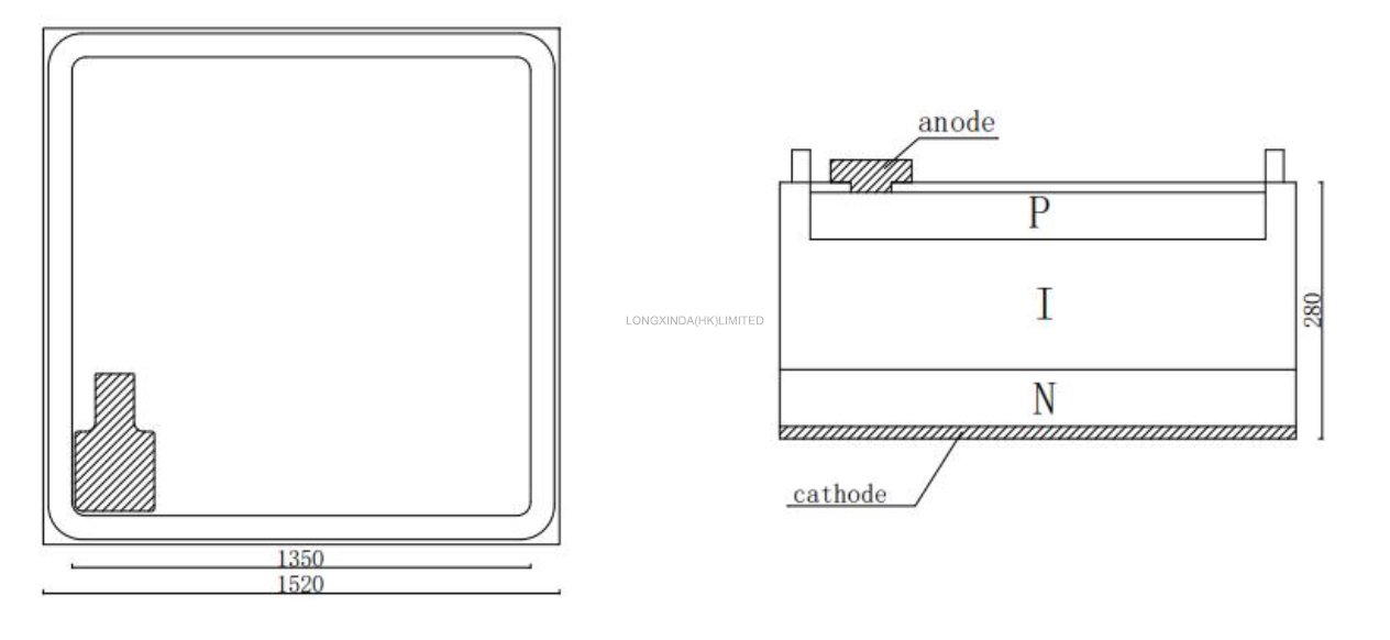 60.00 x 60.00 mils Silicon Photodiode Chip